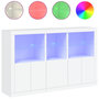 Voir la diapositive 2 : VIDAXL Buffet avec lumieres LED blanc 162x37x100 cm