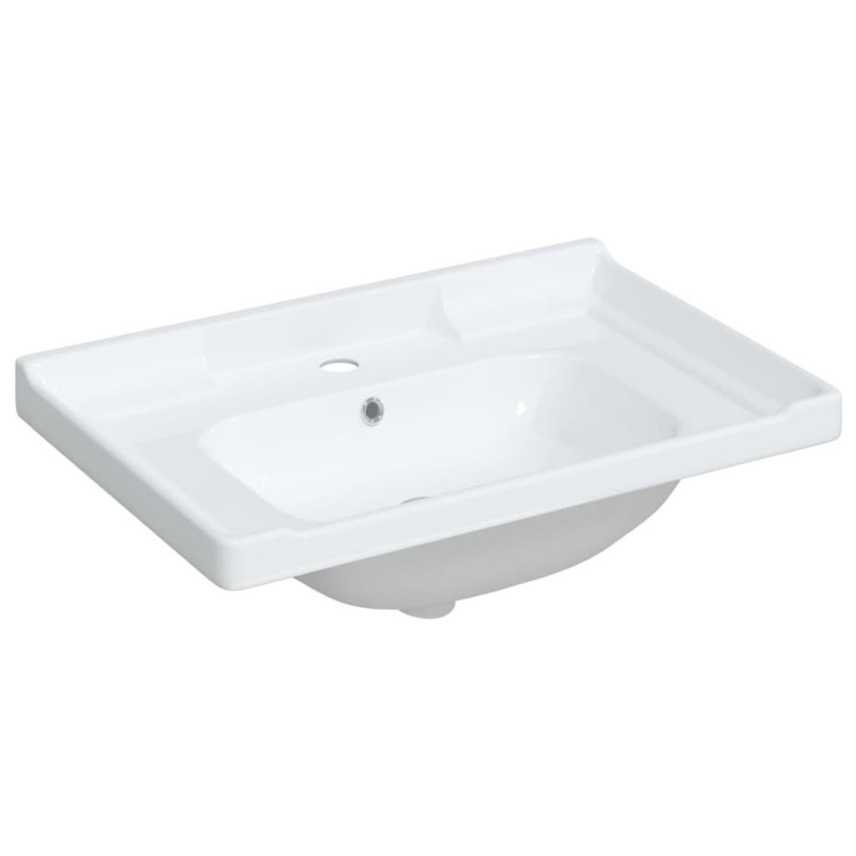 VIDAXL Evier de salle de bain blanc 71x48x23cm rectangulaire ceramique