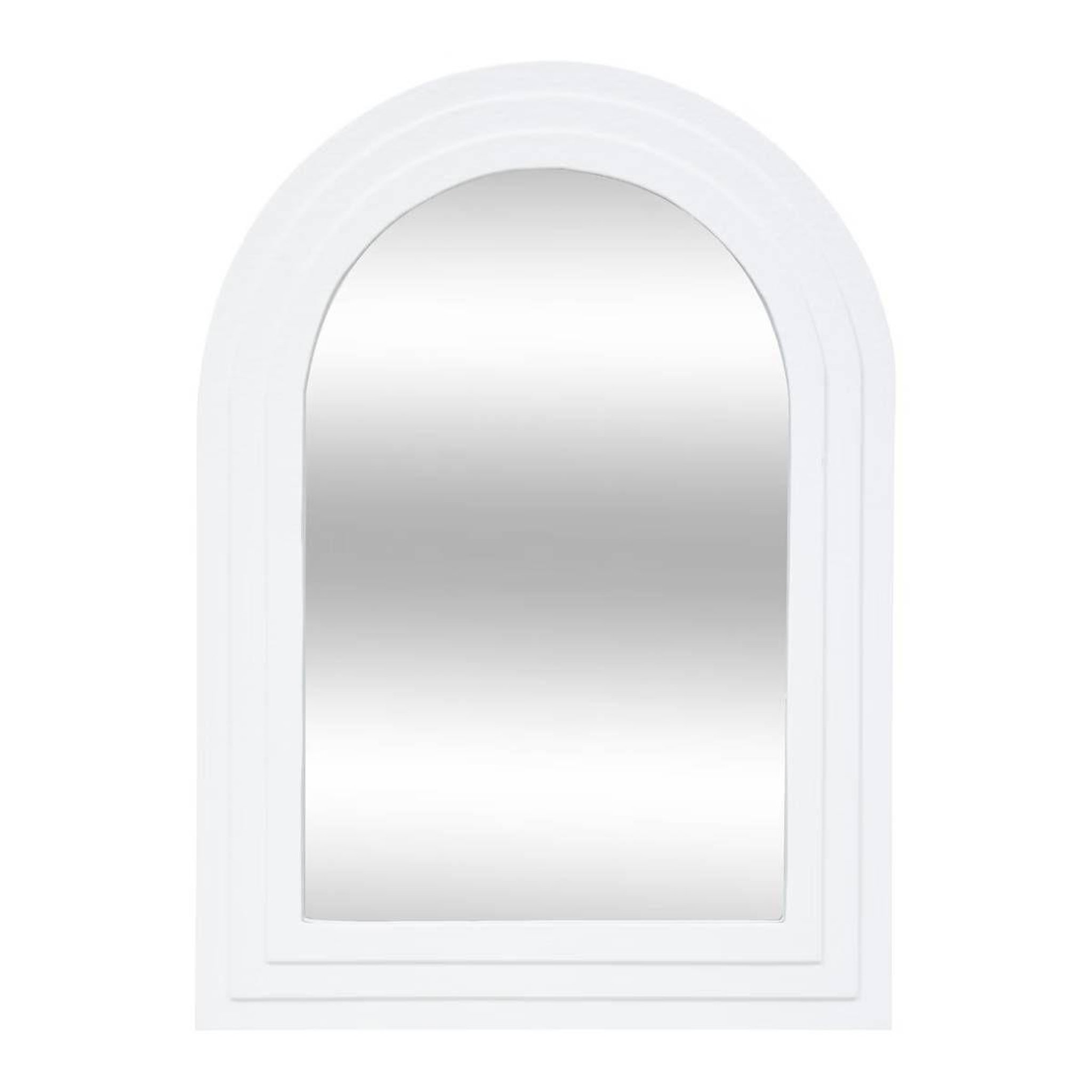 ATMOSPHERA Miroir mural en bois  emily  55cm blanc