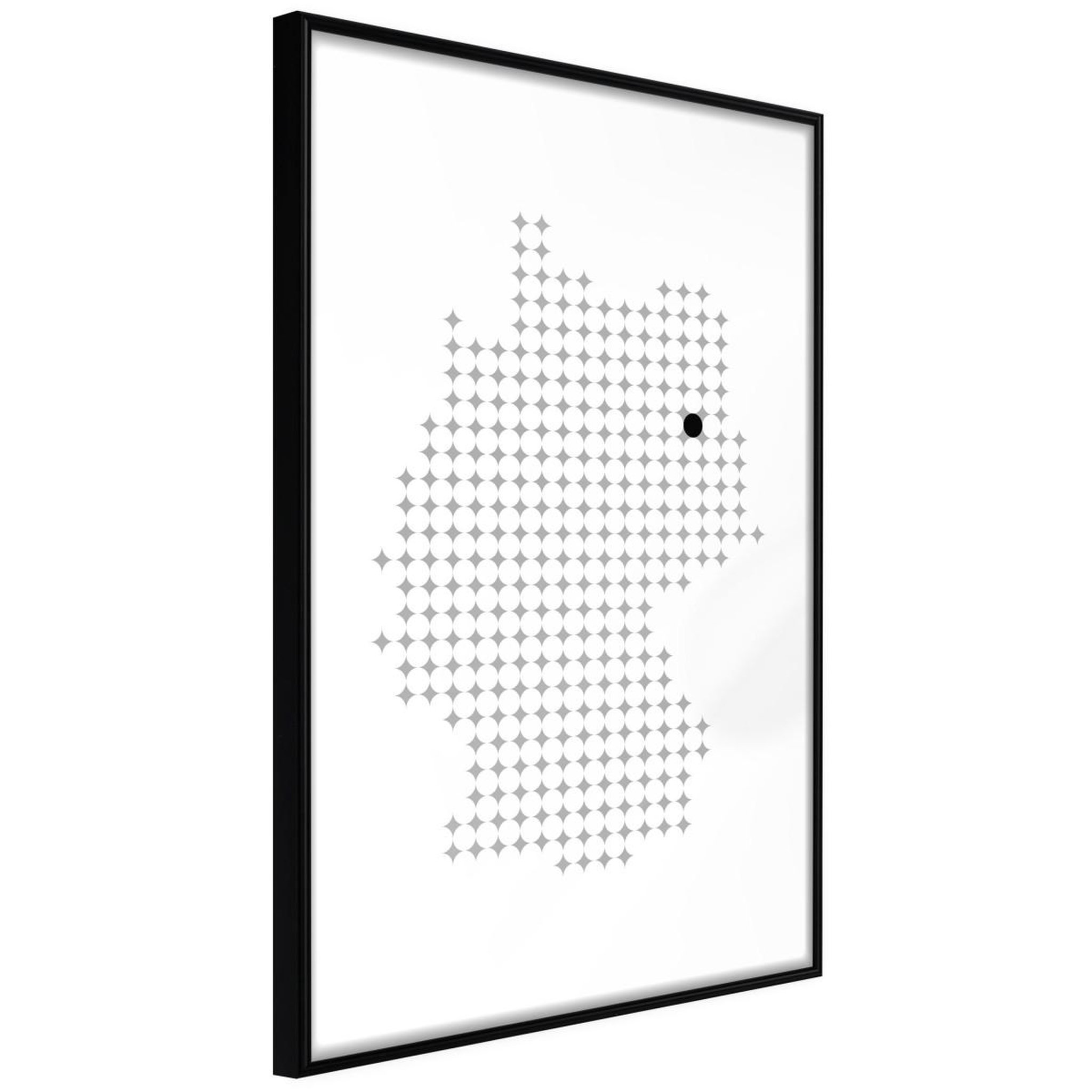 Paris Prix Affiche murale encadrée  pixel map of germany. Coloris disponibles : Jaune, Noir