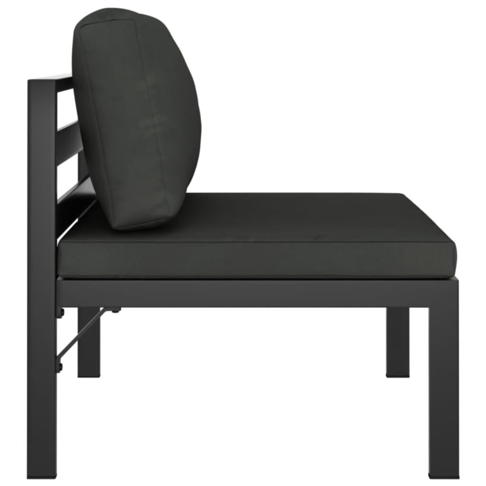 Voir la diapositive 5 : VIDAXL Jeu de canapes de jardin 3 pcs et coussins Aluminium Anthracite