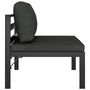 Voir la diapositive 5 : VIDAXL Jeu de canapes de jardin 3 pcs et coussins Aluminium Anthracite