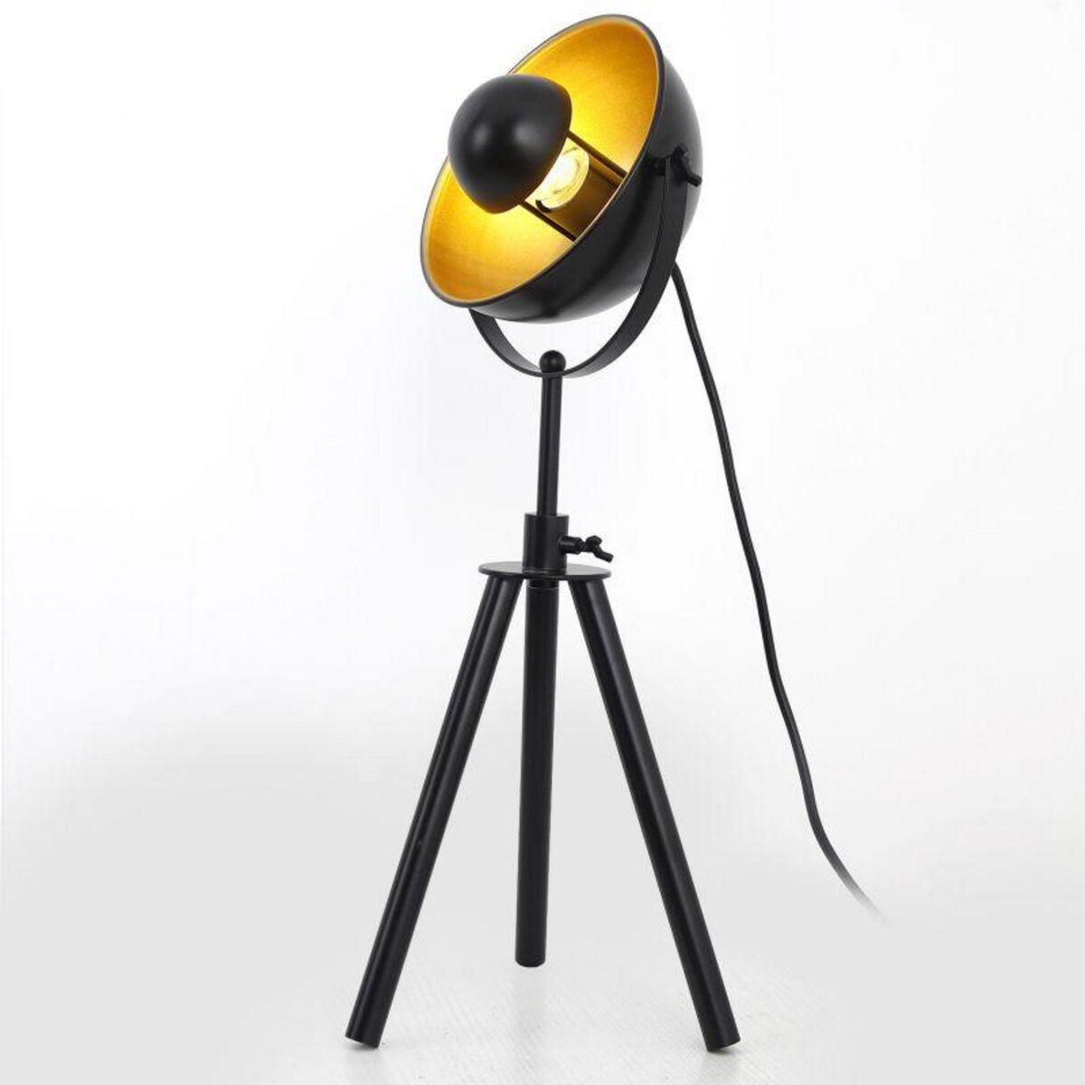 Paris Prix Lampe à Poser Design  Xiaso  40cm Noir & Or
