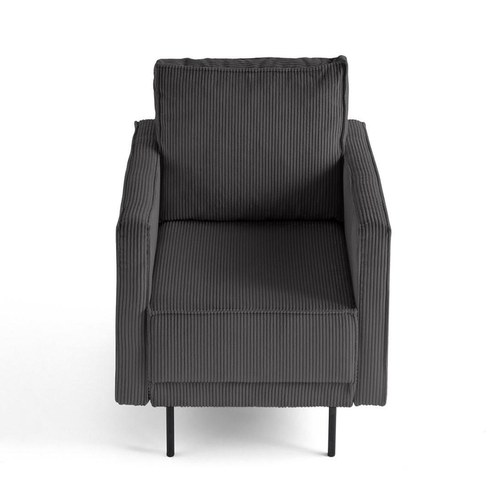 Voir la diapositive 1 : LISA DESIGN Charlie - fauteuil - pieds hauts - en velours côtelé