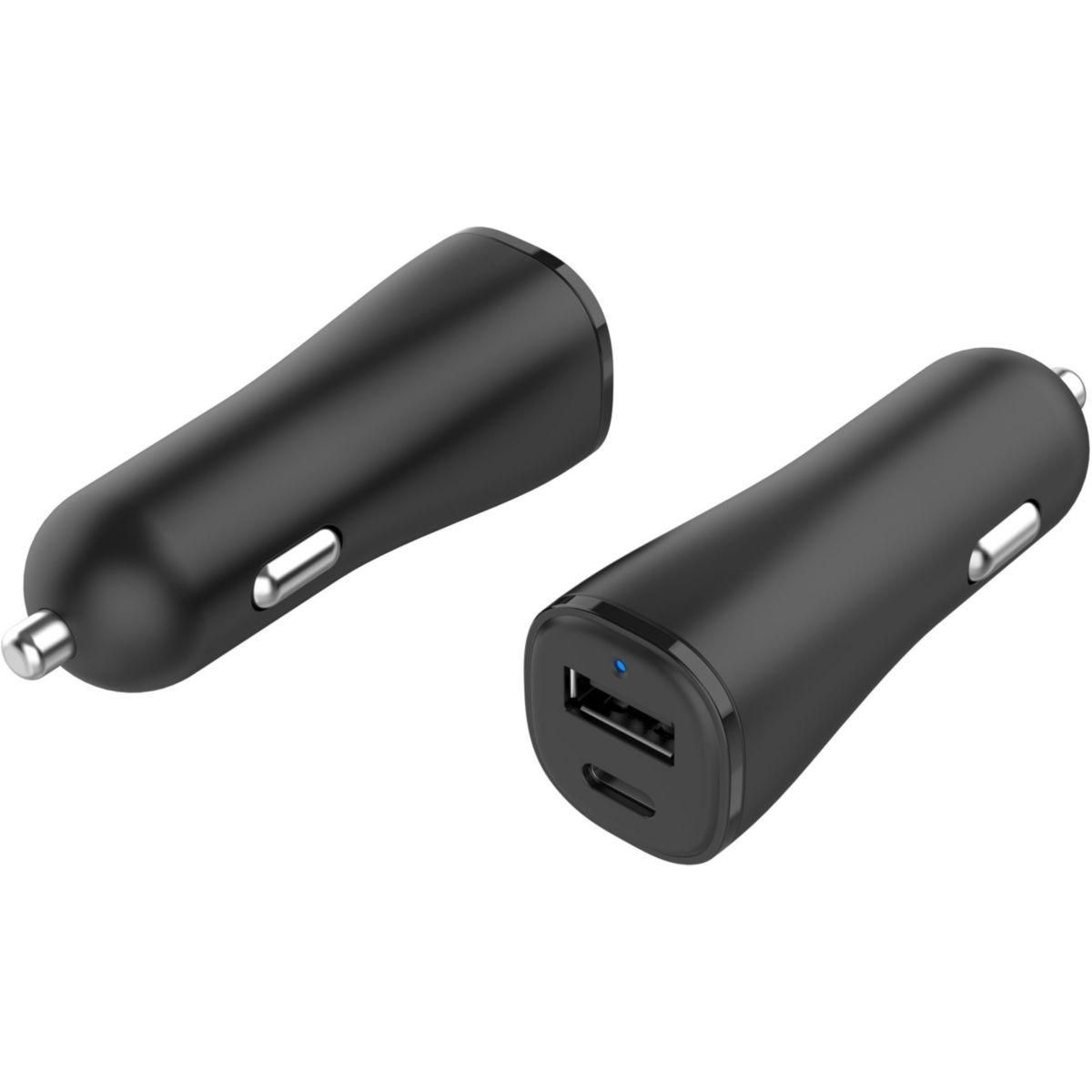 ESSENTIEL B Chargeur allume cigare 32W USB-A + USB-C noir