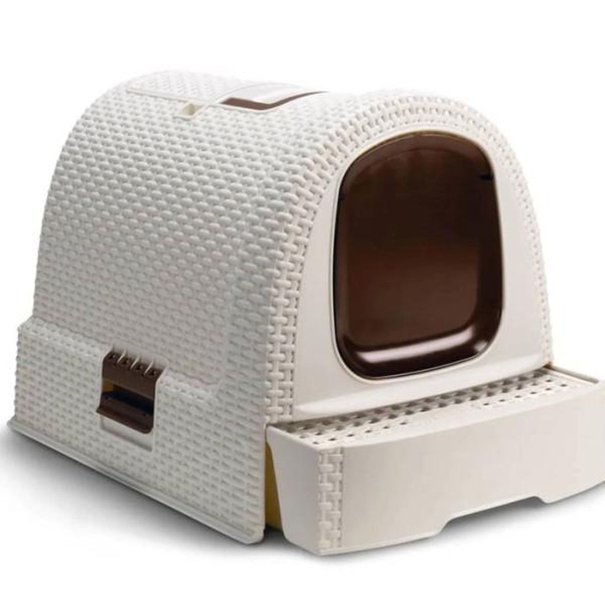 Voir la diapositive 2 : CURVER Curver bac a litiere pour chats 51x38,5x39,5 cm blanc