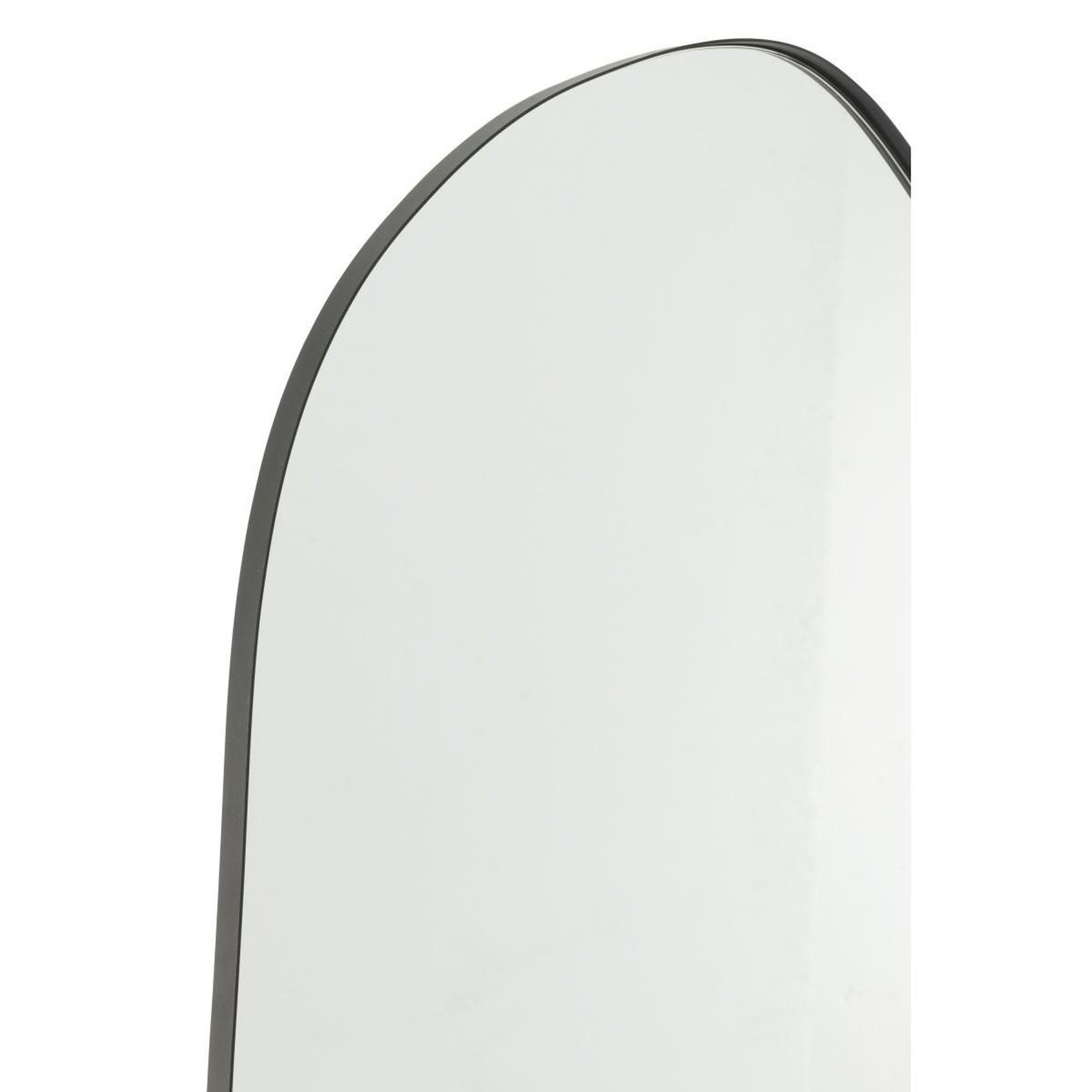 Voir la diapositive 2 : J-LINE Miroir mural en métal  extrema  108cm noir