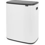 Voir la diapositive 1 : BRABANTIA Poubelle de cuisine tri sélectif Bo Touch Bin 2X30L White