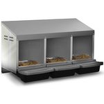 ID MARKET Pondoir pour poules 3 emplacements nichoir en métal avec fond