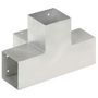 Voir la diapositive 5 : VIDAXL Connecteurs de poteau 4pcs Forme en X Metal galvanise 101x101mm
