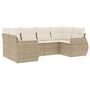 Voir la diapositive 2 : VIDAXL Salon de jardin avec coussins 6 pcs beige resine tressee