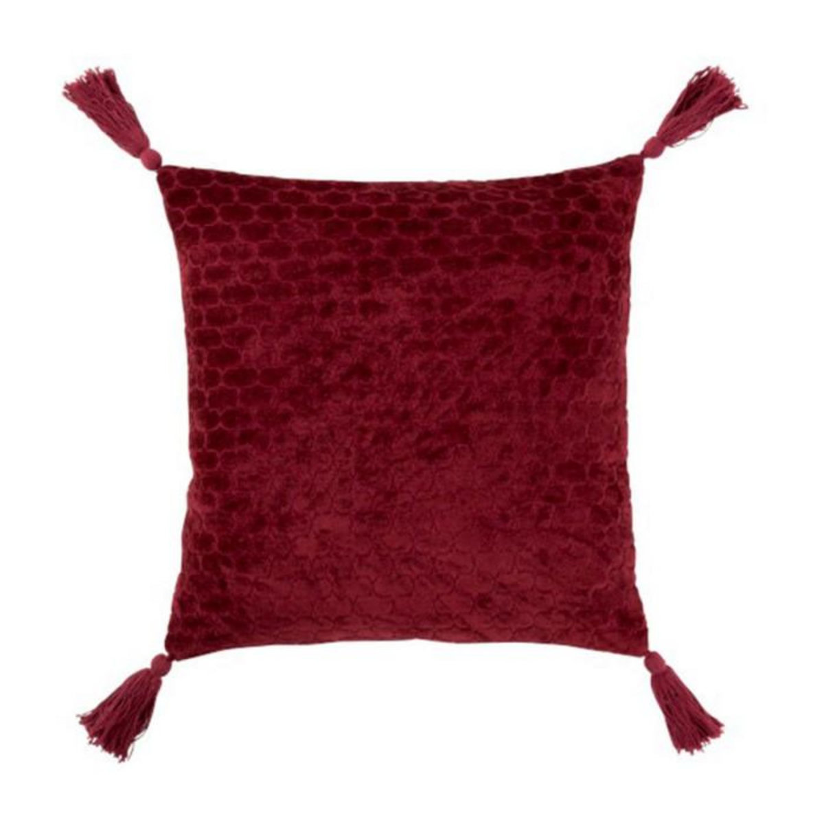 Paris Prix Coussin Déco à Motifs  Cherry  45x45cm Bordeaux