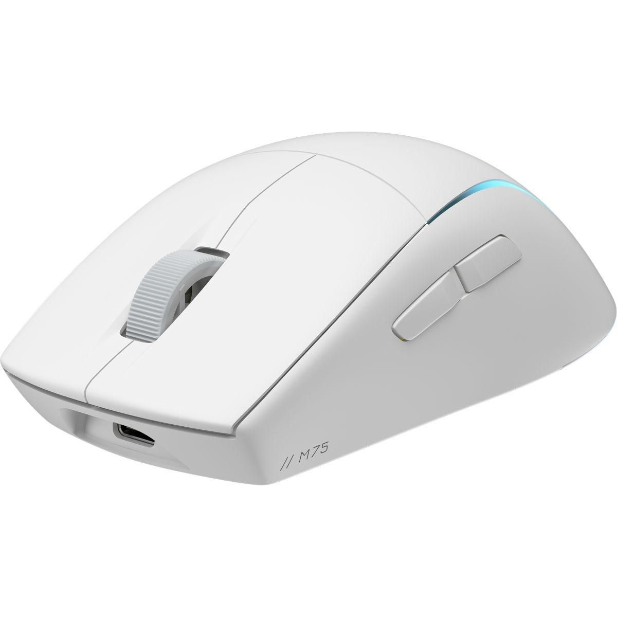 Corsair Souris Gamer Sans Fil M75 Wireless RGB Blanche