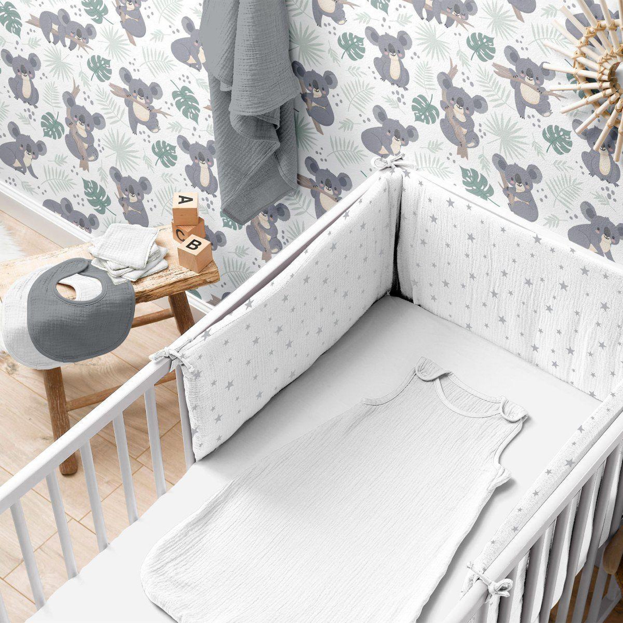 Voir la diapositive 3 : BEBE DOUCEUR Drap housse bébé  extensible  60x120cm blanc