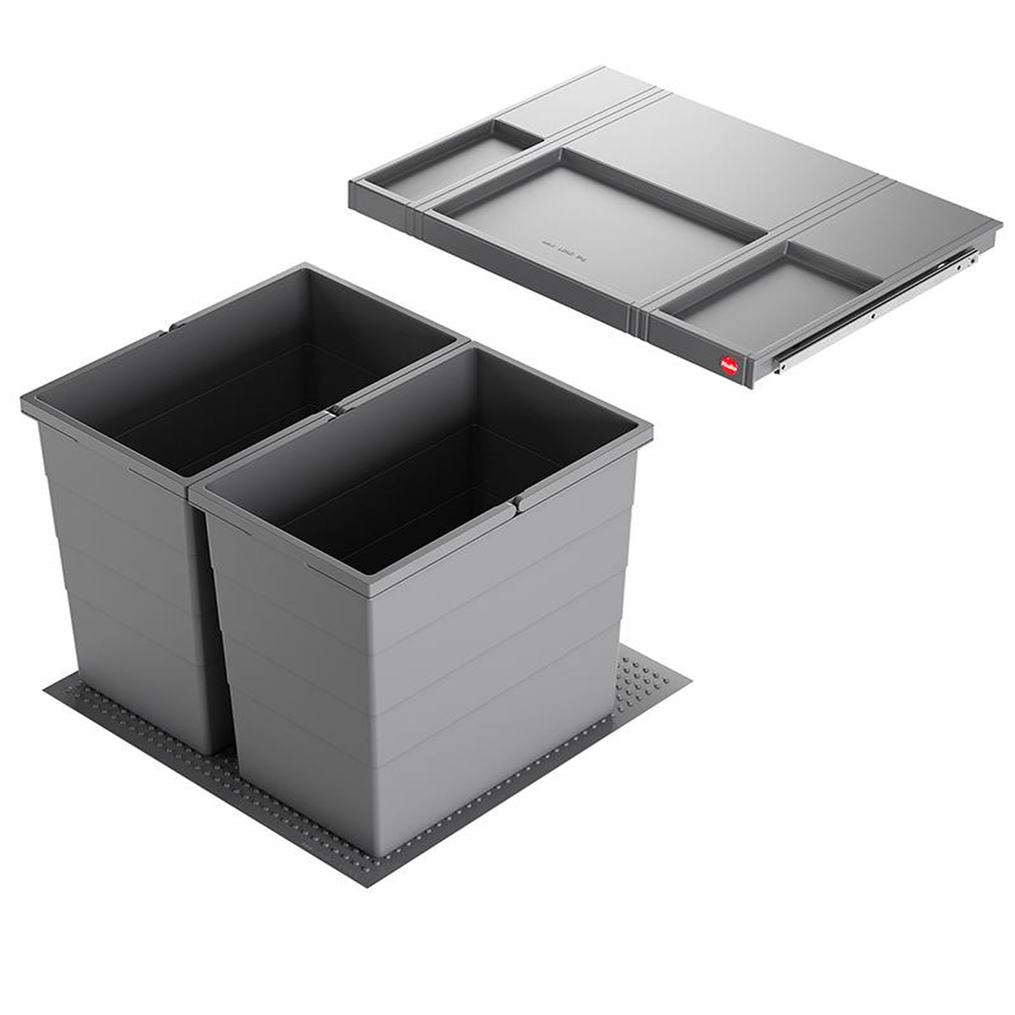 HAILO Poubelle de cuisine encastrable as allegro s380 2x28l hailo