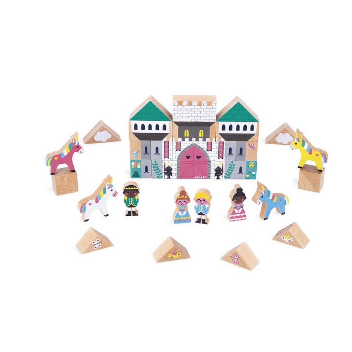 Juratoys-Janod Cross Roads - Cubes a empiler Royaume enchante