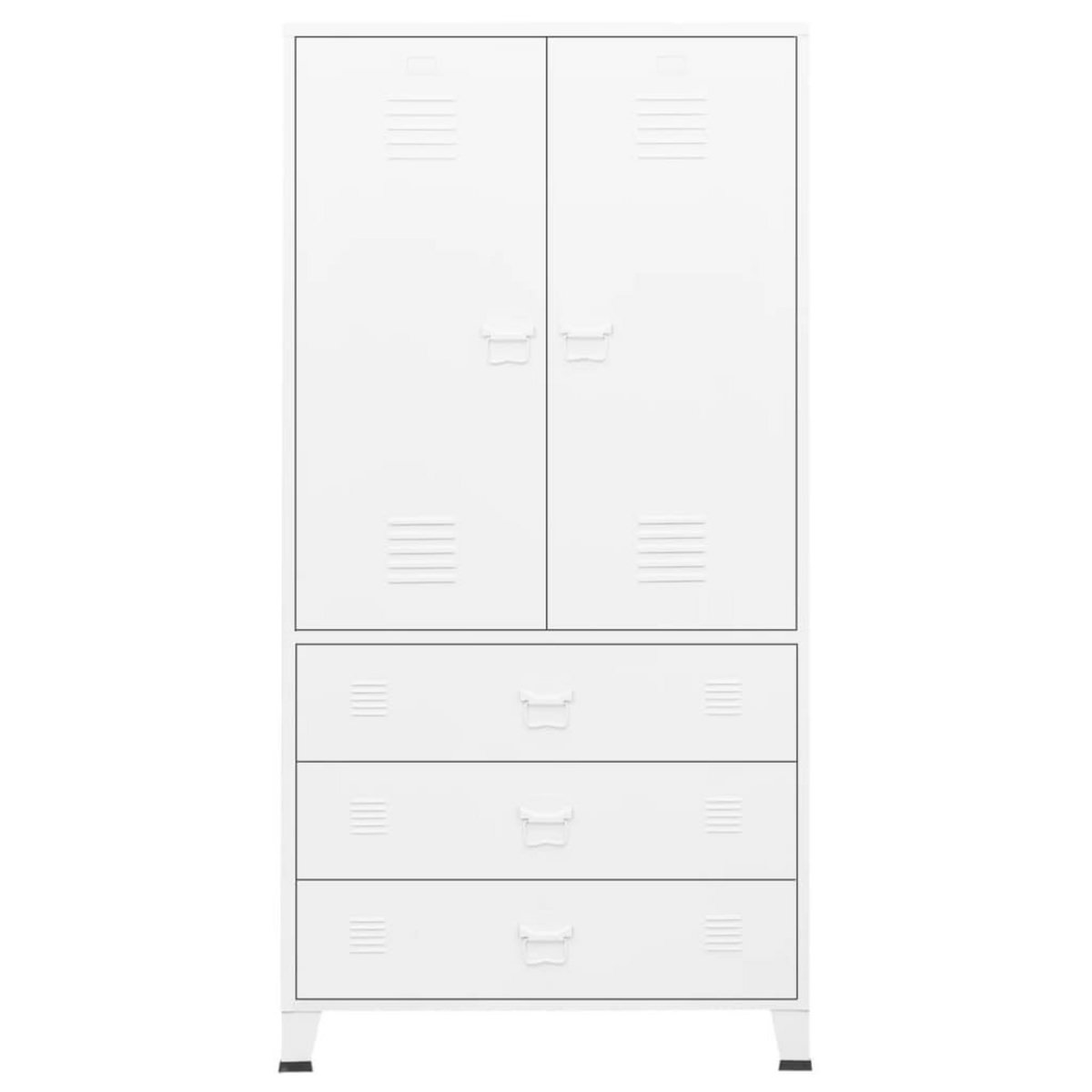 VIDAXL Garde-robe Blanc 90x50x180 cm Metal