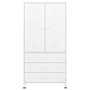 Voir la diapositive 3 : VIDAXL Garde-robe Blanc 90x50x180 cm Metal