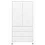 Voir la diapositive 3 : VIDAXL Garde-robe Blanc 90x50x180 cm Metal