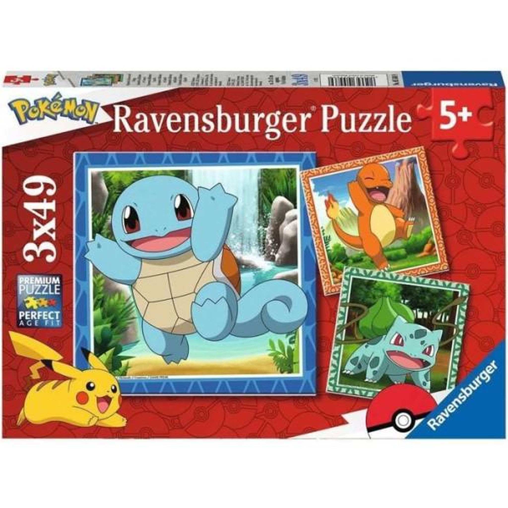 Voir la diapositive 2 : RAVENSBURGER Puzzle 3 x 49 pièces Salamèche Pokémon enfant – Ravensburger