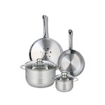 ELO Ensemble de 2 Poêles de cuisson 24 et 28 cm et 2 faitouts 14 et 24 cm Elo Profi Brillant