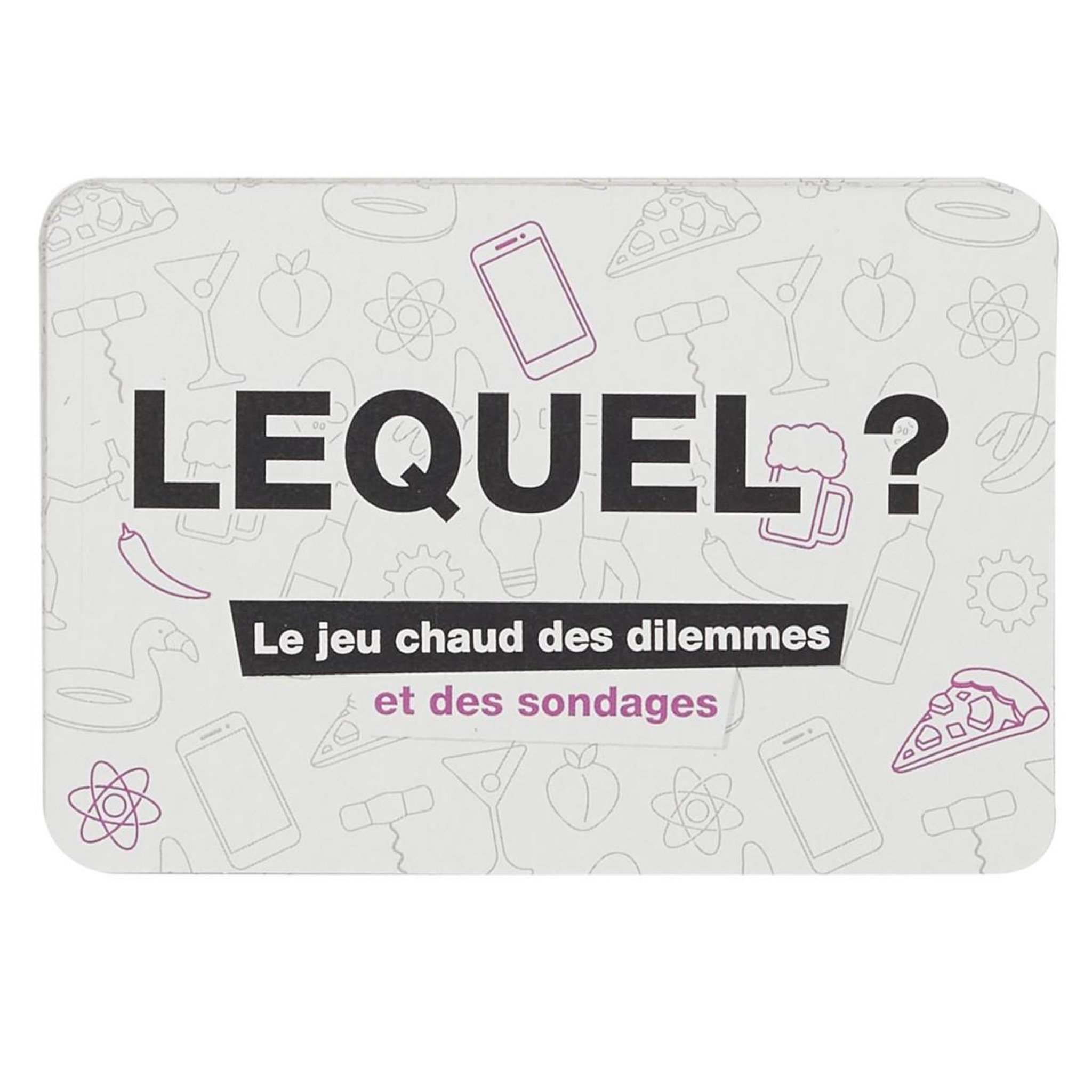 Voir la diapositive 2 : MISTER GADGET Jeu de 50 cartes  dilemme  9cm blanc & noir