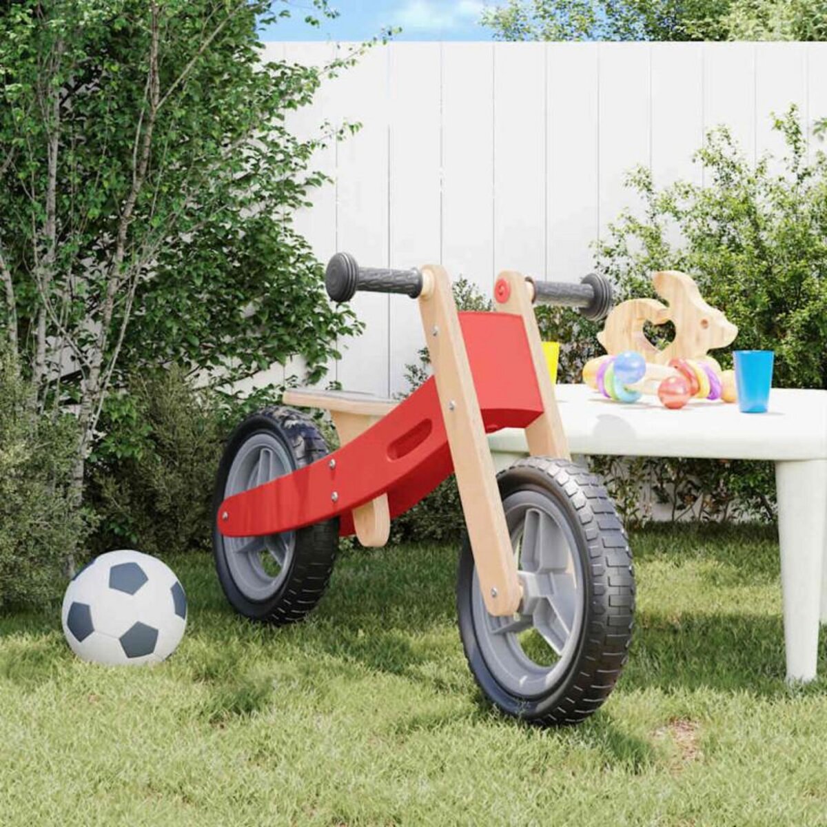 VIDAXL Vélo d équilibre pour enfants rouge