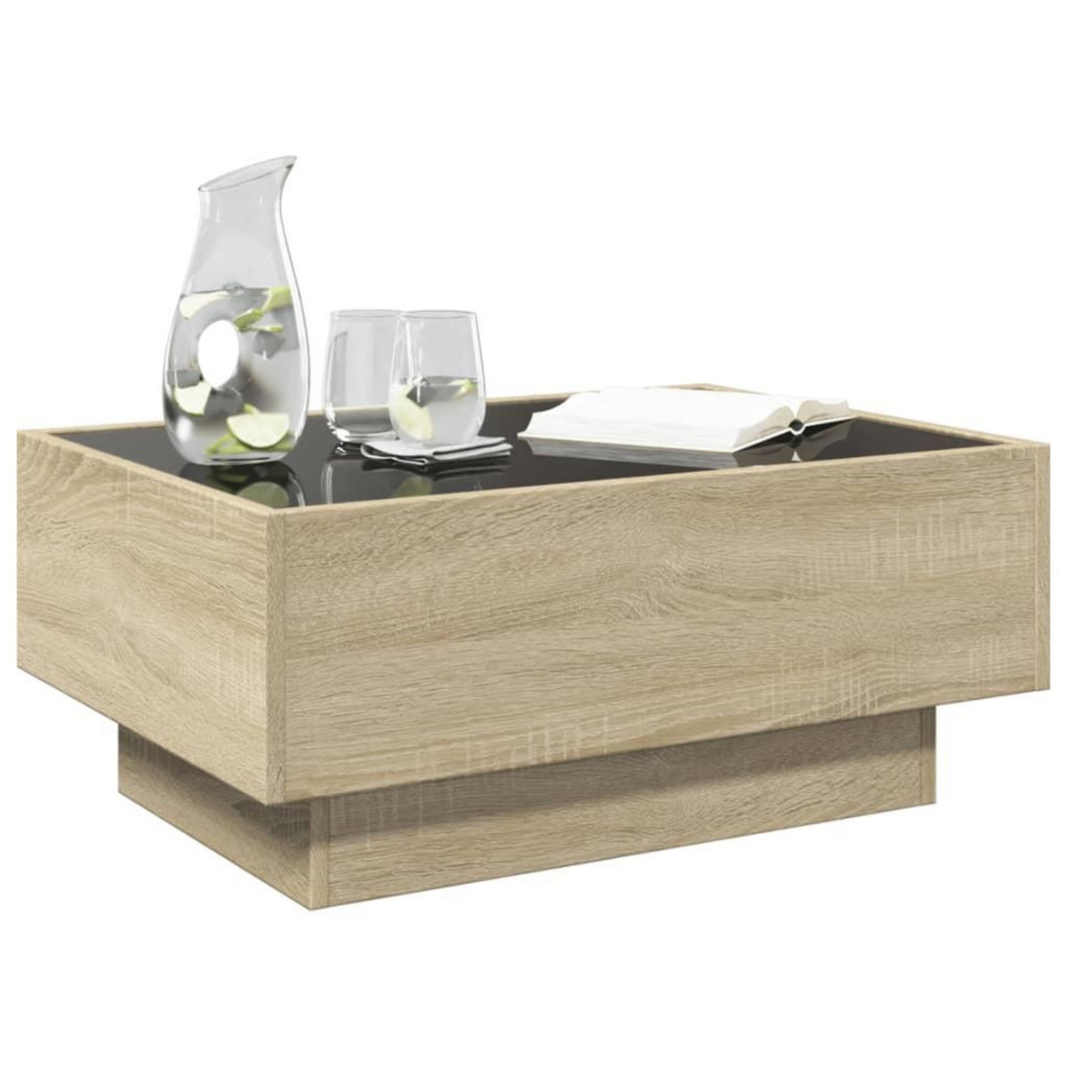 VIDAXL Table basse avec LED chene sonoma 70x50x30 cm bois d'ingenierie
