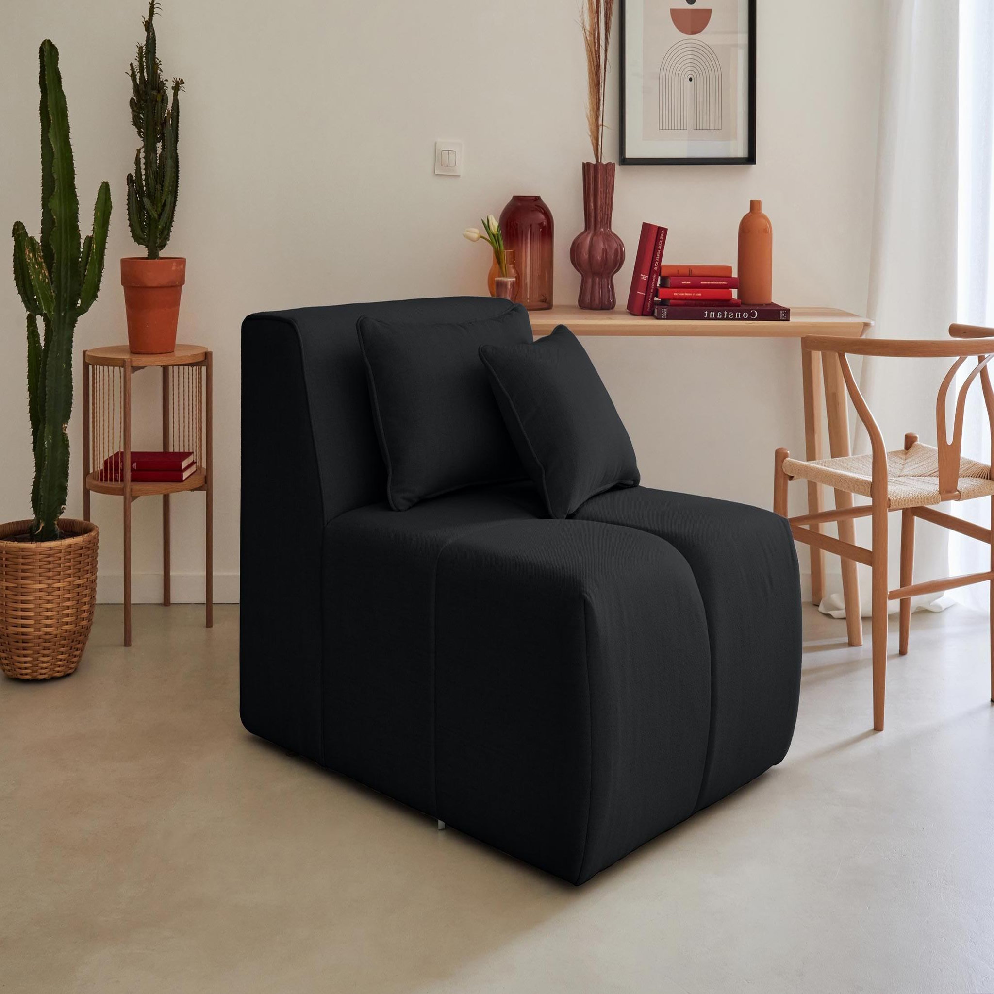 Voir la diapositive 6 : LISA DESIGN Caracas - canapé modulable d'angle droit - 5 places - en tissu