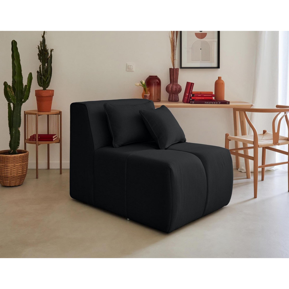 LISA DESIGN Caracas - canapé modulable d'angle droit - 5 places - en tissu