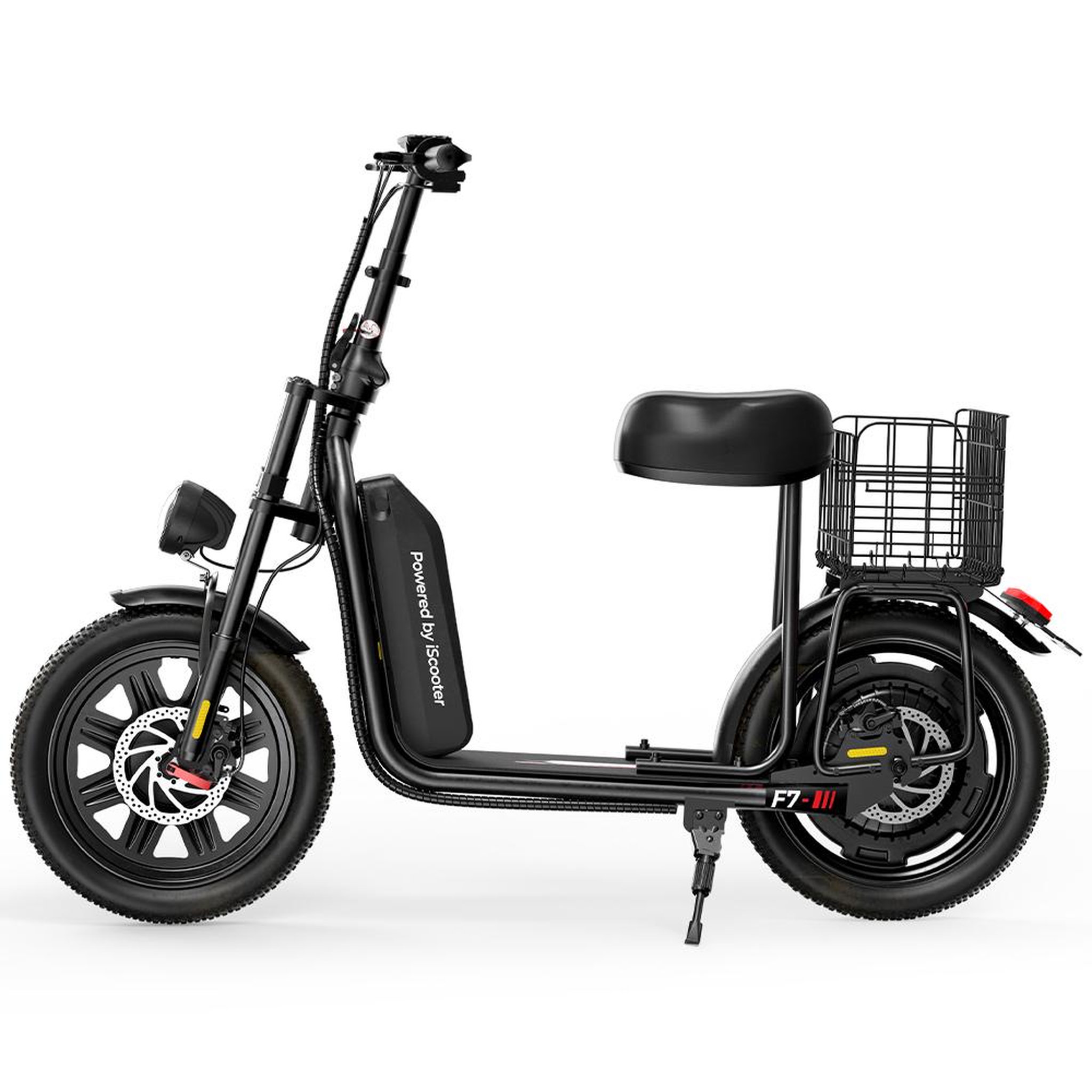Voir la diapositive 2 : ISCOOTER Trottinette électrique adulte iScooter F7, pneus neige 16 , pliable, noire