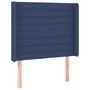 Voir la diapositive 2 : VIDAXL Tete de lit avec oreilles Bleu 103x16x118/128 cm Tissu