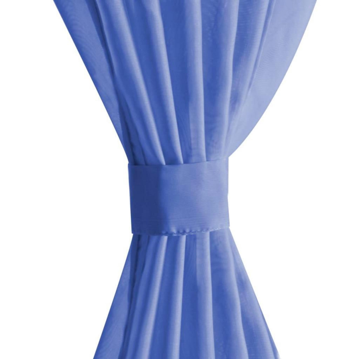 VIDAXL Rideau occultant 2 pcs Voile 140 x 225 cm Bleu royal