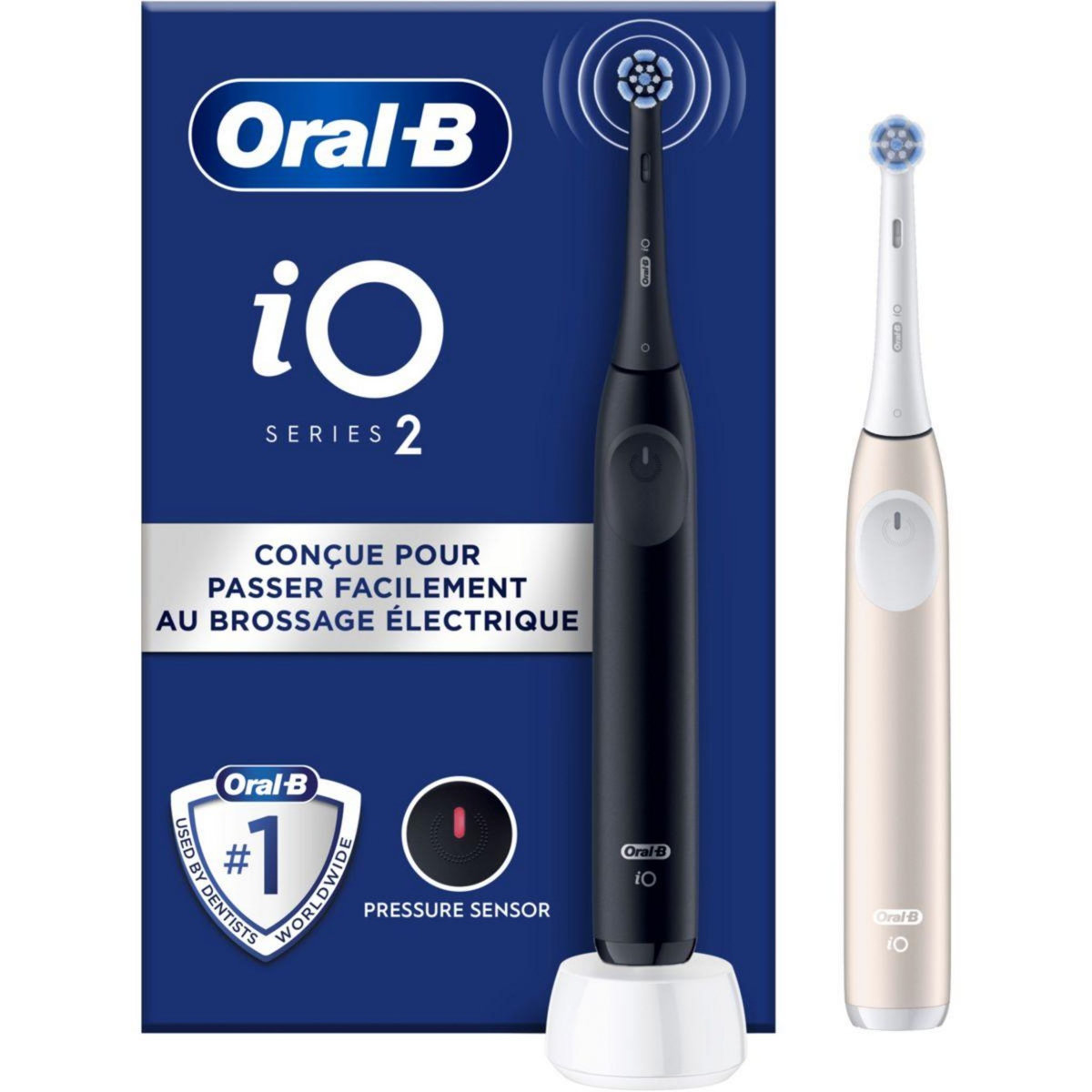 ORAL B Brosse à dents électrique iO2 Series DUO Night Black / Calm Pink