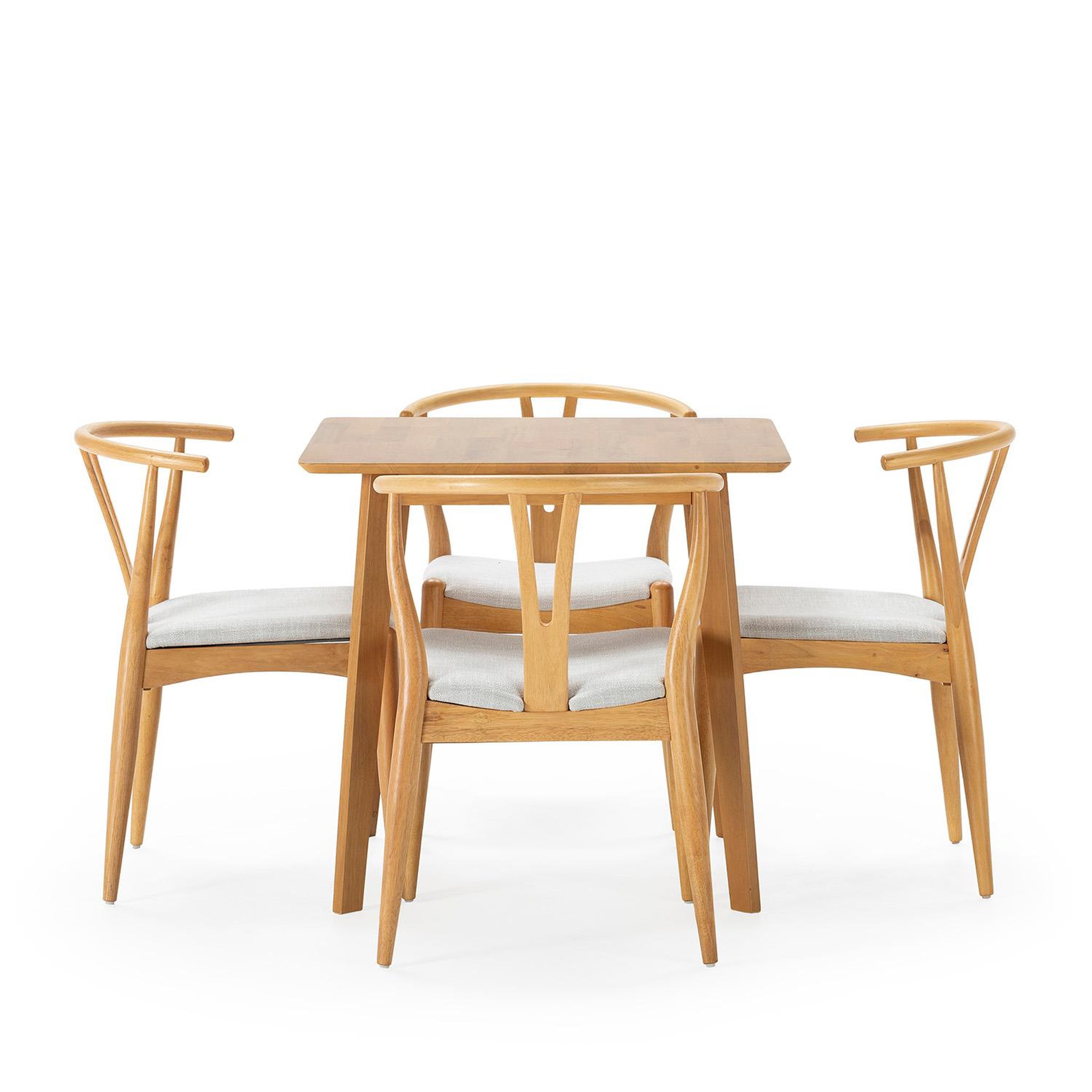 Voir la diapositive 3 : VS VENTA-STOCK Ensemble table 80x80 cm et 4 chaises de salle à manger Rustic Chêne