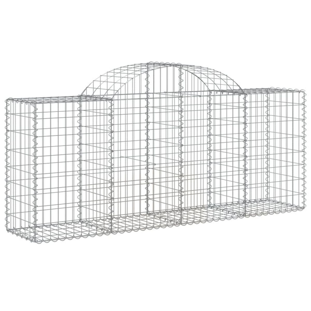 VIDAXL Paniers a gabions arques 6 pcs 200x50x80/100 cm Fer galvanise