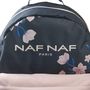 Voir la diapositive 4 : Naf Naf Sac à dos 2 compartiments bleu motif fleurs 