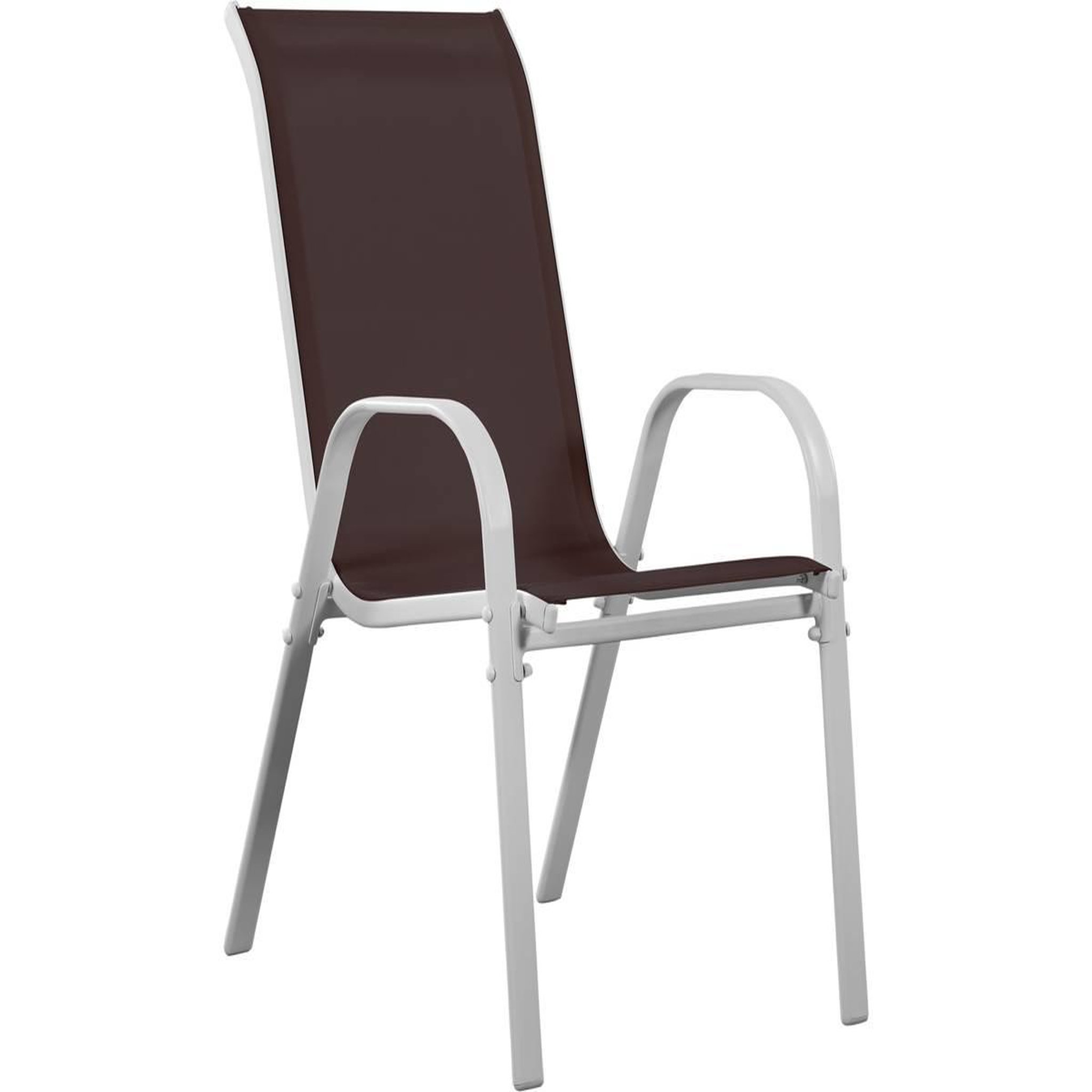 Voir la diapositive 2 : Habitat et Jardin Fauteuil jardin Textilène  Cordoba  - Phoenix - Taupe - Lot de 4