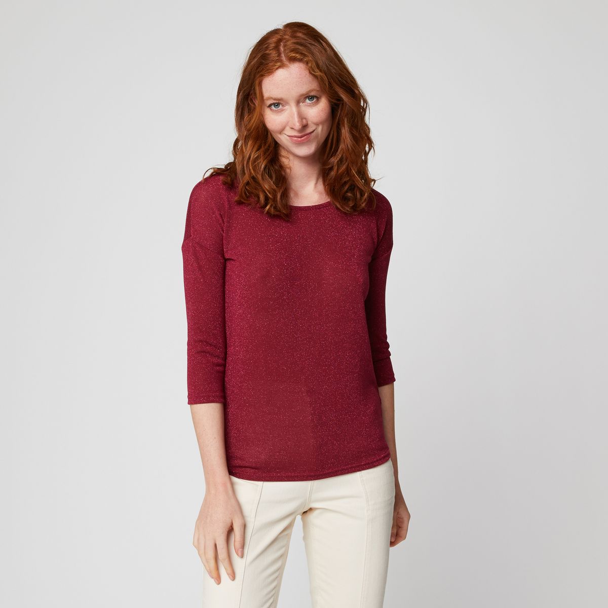 INEXTENSO T-shirt manches 3/4 femme