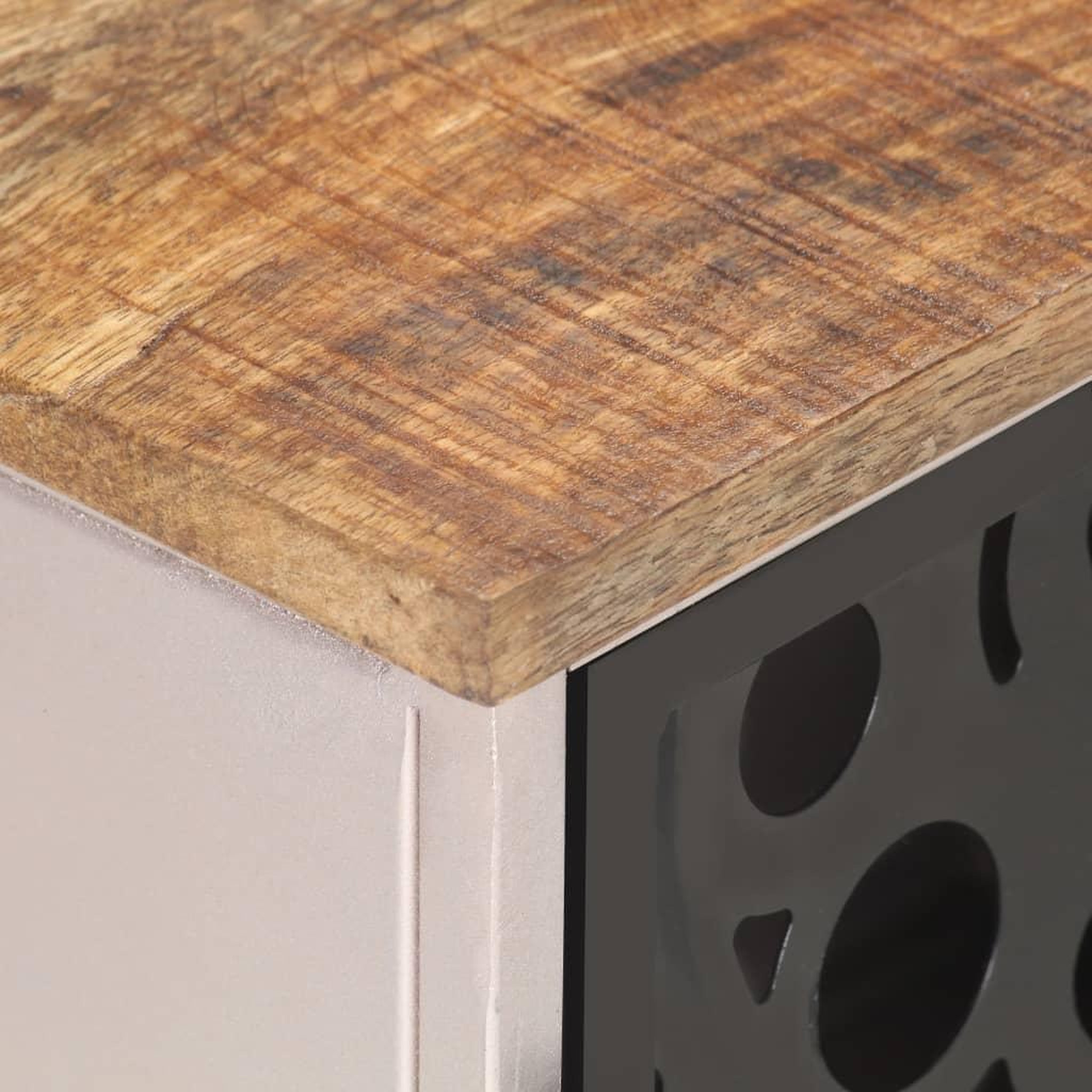 Voir la diapositive 5 : VIDAXL Meuble tv 120x30x40 cm bois de manguier brut
