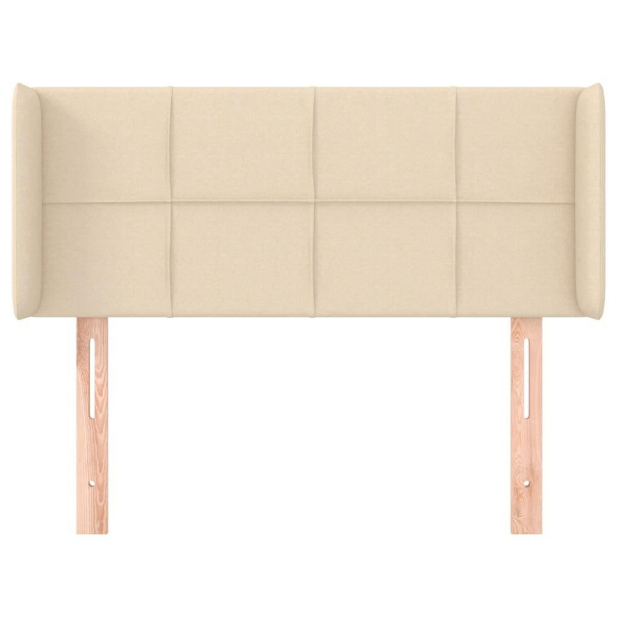 VIDAXL Tete de lit avec oreilles Creme 83x16x78/88 cm Tissu