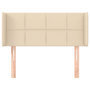 Voir la diapositive 3 : VIDAXL Tete de lit avec oreilles Creme 83x16x78/88 cm Tissu