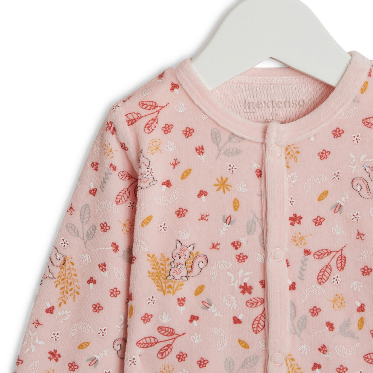 INEXTENSO Dors bien + bonnet velours bébé fille