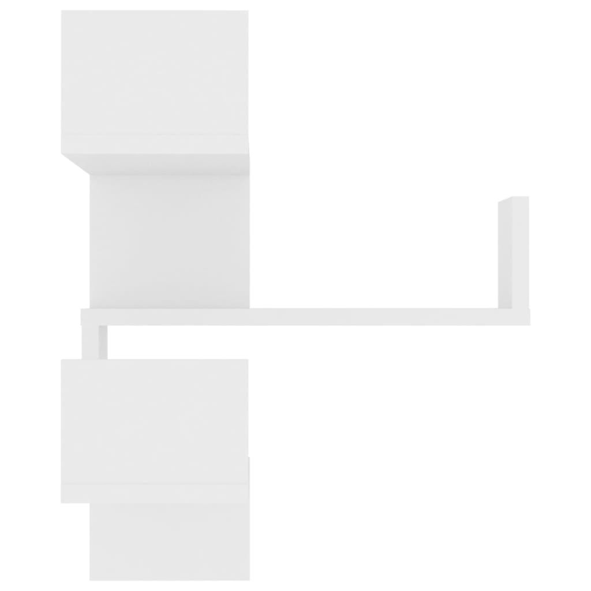 Voir la diapositive 5 : VIDAXL Etagere d'angle murale Blanc 40x40x50 cm bois d'ingenierie