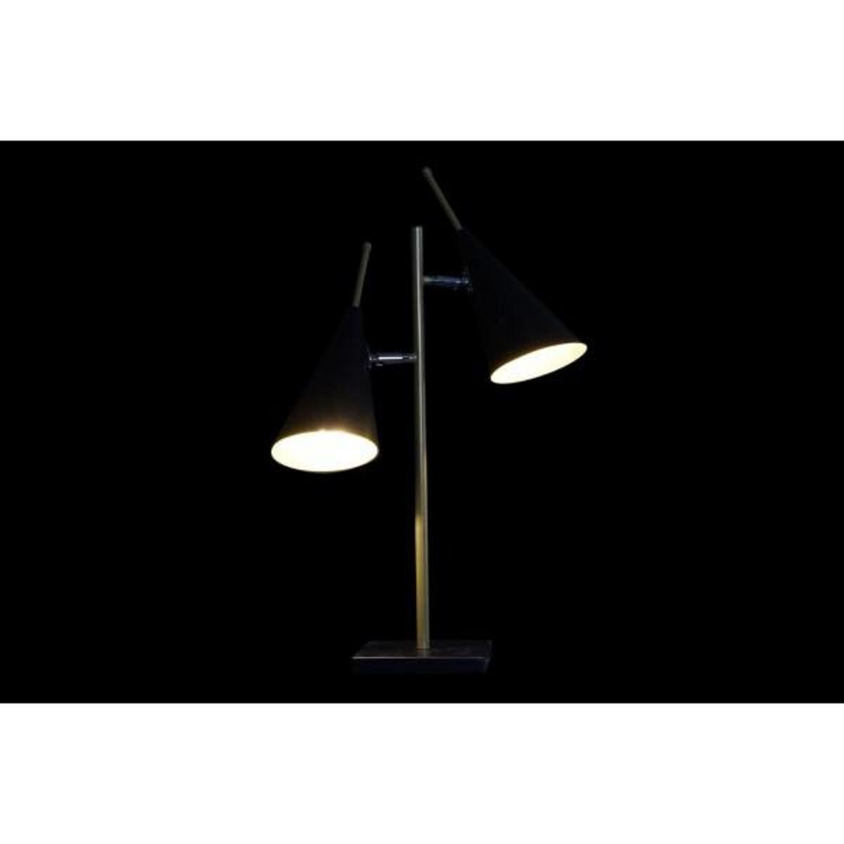 MARKET24 Lampe de bureau DKD Home Decor Noir Doré Métal 25 W 220 V 38 x 16 x 64 cm
