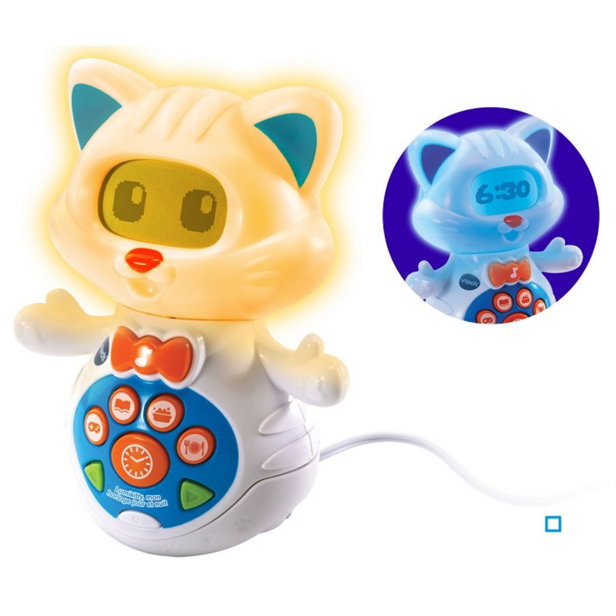 VTECH Lumkitty mon horloge jour et nuit interactive 