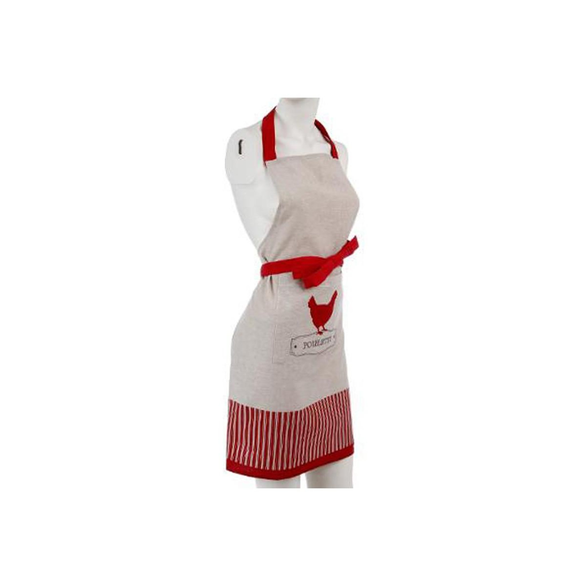 Voir la diapositive 2 : ATMOSPHERA Tablier de cuisine  poulette  60x80cm multicolore