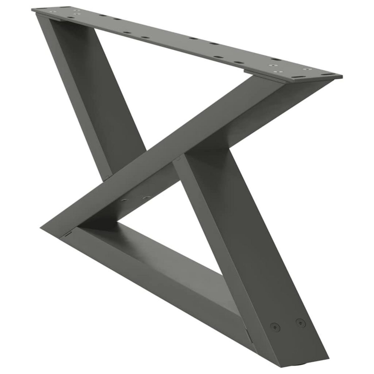 VIDAXL Pieds de table basse 2 pcs anthracite 70x(30-31,3) cm acier