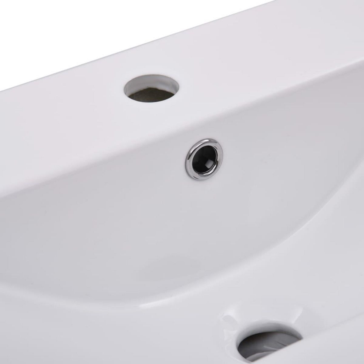 VIDAXL Lavabo encastre 61 x 39,5 x 18,5 cm Ceramique Blanc