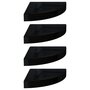 VIDAXL Etageres d'angle flottantes 4 pcs noir brillant 25x25x3,8cm MDF